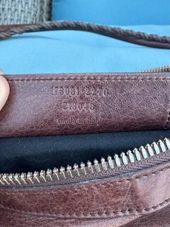 Auth Balenciaga Brown Castagna Agneau Rose G21 Hardware Day Hobo Bag - Picture 6 of 12